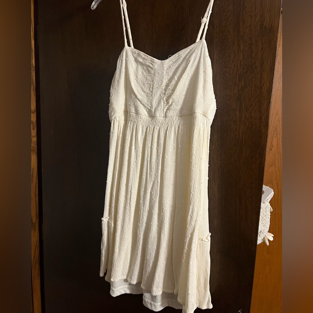 Altar’d State Cream Babydoll Spaghetti Strap Dress